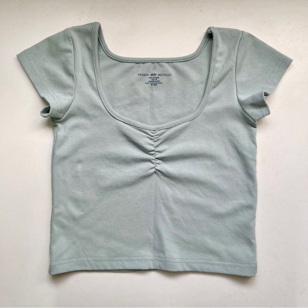 Brandy Melville Sweetheart Top in Sage Green